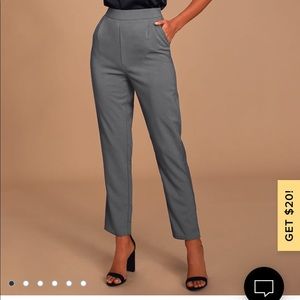 Lulu’s kick it high waisted trousers pants grey